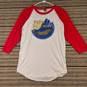 REBA MCENTIRE Chockie Mountain Tour Red White Large Souvenir T Shirt 80s‎ RARE